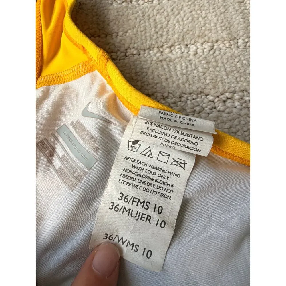 Vtg 90s Nike Swimsuit Womens One Piece Nylon Spandex